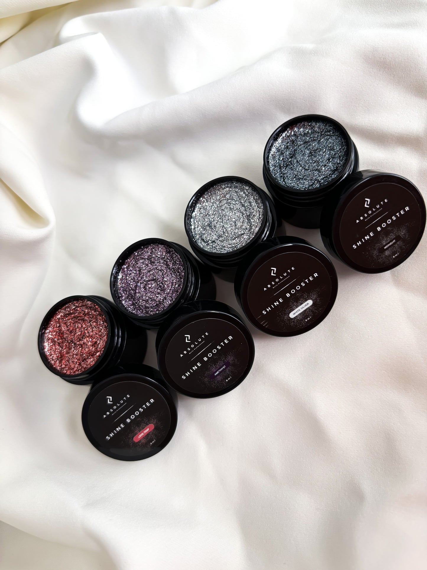 Shine Booster MIDNIGHT (GREY/BLACK) Glitter Paint gel 8ml