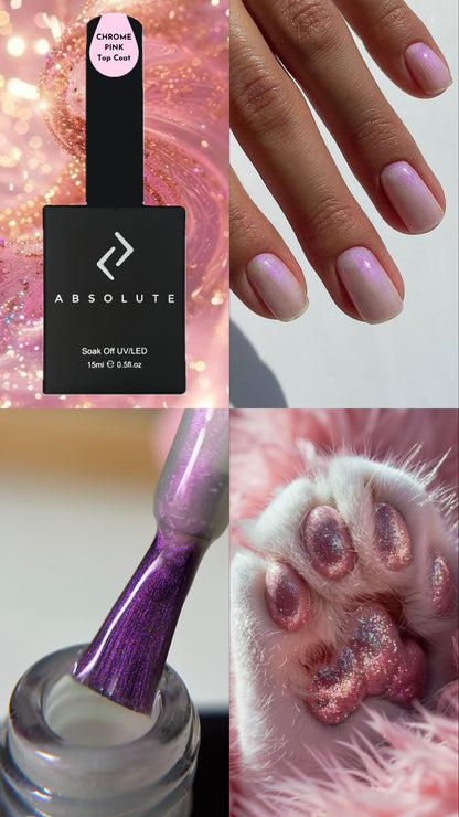 CHROME PINK Top Coat 15ml